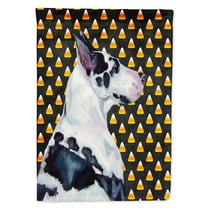 Carolines Treasures LH9067-FLAG-PARENT Great Dane Candy Corn Halloween Portrait Flag multicolor