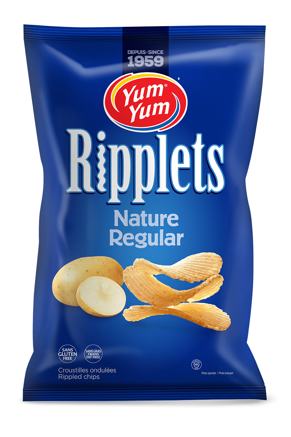 Yum Yum Croustilles Ripplets nature 200g Yum Yum Croustilles Ripplets nature 200g