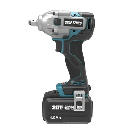 Shop Series SS2407 20V Brushless Cordless Battery Powered Impact Wrench Battery and Charger Included
