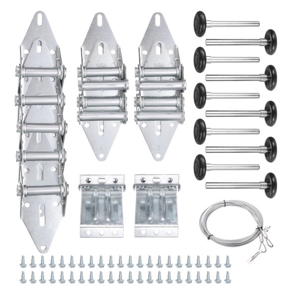 Garage Door Hinge & Roller Tune Up Kit, Garage Door Set 6200ZZ Roller Black with Coverfor 8 x 7Ft Door