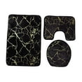 thumbnail image 3 of Juego de alfombras de baño, alfombras absorbentes de agua, felpudo antideslizante, alfombra lavable, Pedestal Negro, 3 of 8