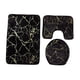thumbnail image 3 of Juego de 3 alfombrillas de baño absorbentes de agua y decorativas para inodoro. Negro, 3 of 8