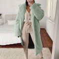 thumbnail image 1 of Abrigo cálido de piel sintética para mujer, chaqueta de invierno, cuello vuelto sólido, prendas de vestir exteriores Fridja  po2585, 1 of 5