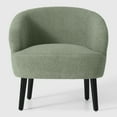 thumbnail image 3 of WestinTrends Alexandria 29" Wide Mid Century Modern Club Barrel Accent Armchair, Ice Green, 3 of 7