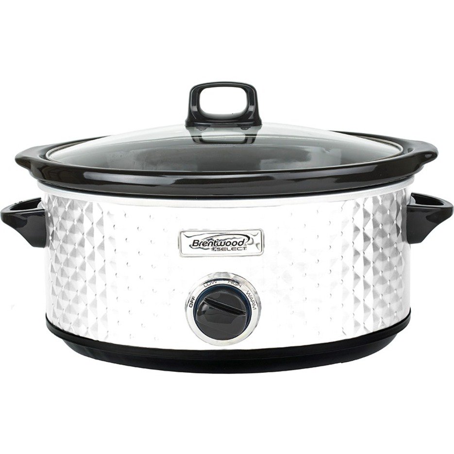 Brentwood Select SC157W 7 Quart Slow Cooker, White