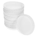 thumbnail image 1 of 200 Tapas Protectoras Desechables: Almohadillas de Papel Antiderrame - Tapas Redondas para Vasos de Té con Leche, Café y Bebidas, Blancas, 8 cm, 1 of 8