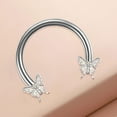 thumbnail image 5 of Butterfly Girls Eyebrow Lip Retainer  Piercing Jewelry White, 5 of 7