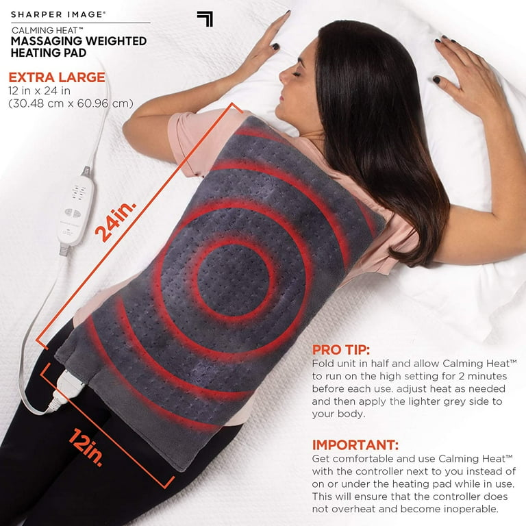 Sharper image weighted heating pad walmart sale