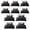 Black, variant on IR Imperial Rooms Pack of 5 Embossed Bedspread Set, Microfiber Leaf Pattran Lightweight Quilt Coverlet, Gray Twin