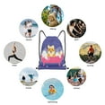 thumbnail image 6 of Honeii Dog Washes in a Pink Bath Print Drawstring Backpack,Drawstring Bags String Backpack Gym Cinch Sack Backpack Sport Bag Draw-Small, 6 of 6