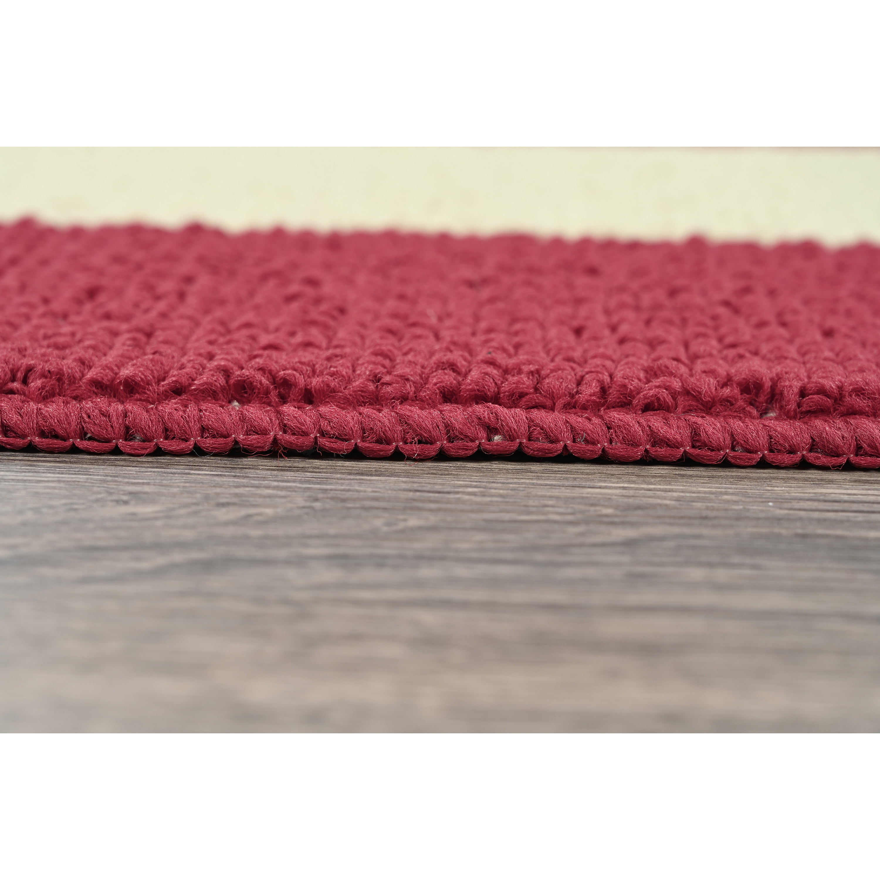 Garland Rug Borderline Polypropylene Burgundy/Tan Indoor/Outdoor Rug Set, 3 Piece Set (24"x40" Accent Rug, 2'x5' Runner Rug, and 5'x7' Area Rug)