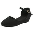 Ediodpoh Women Shoes Fashionable Soft Sole Wedge Sandals Classic Buckle