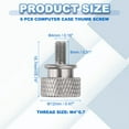 thumbnail image 2 of 6 Pcs M4*0.7 Knurled Thumb Screw Computer Case Threaded Hand Tighten Screws for PC Case, Gray, 2 of 7
