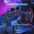 thumbnail image 3 of IMGadgets Z-Shaped Gaming Desk | 47"x24" Carbon Fiber Surface | 80 kg Load Capacity | Cup Holder | Headphone Hook | Cord Management | Ultimate Gaming Experience, 3 of 5