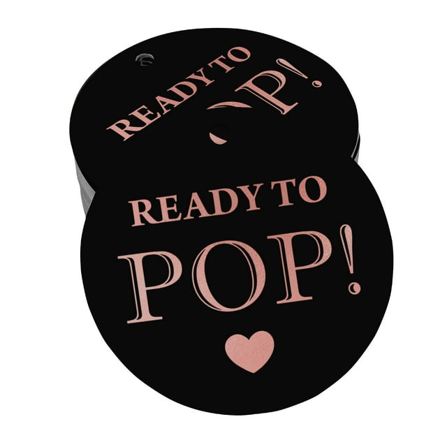 Inkdotpot Pack Of 50 Ready To Pop Baby Shower Favor Paper Tags Craft Real Rose Gold Foil Hang Tags
