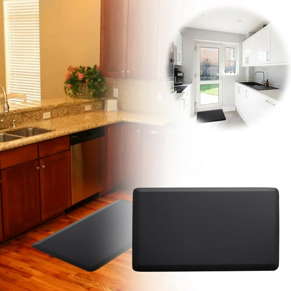 Riforla Fatigue Floor Mats Kitchen Floor Mats Standing Table Mats Comfortable Mats for Homes and Garages Carpet Black
