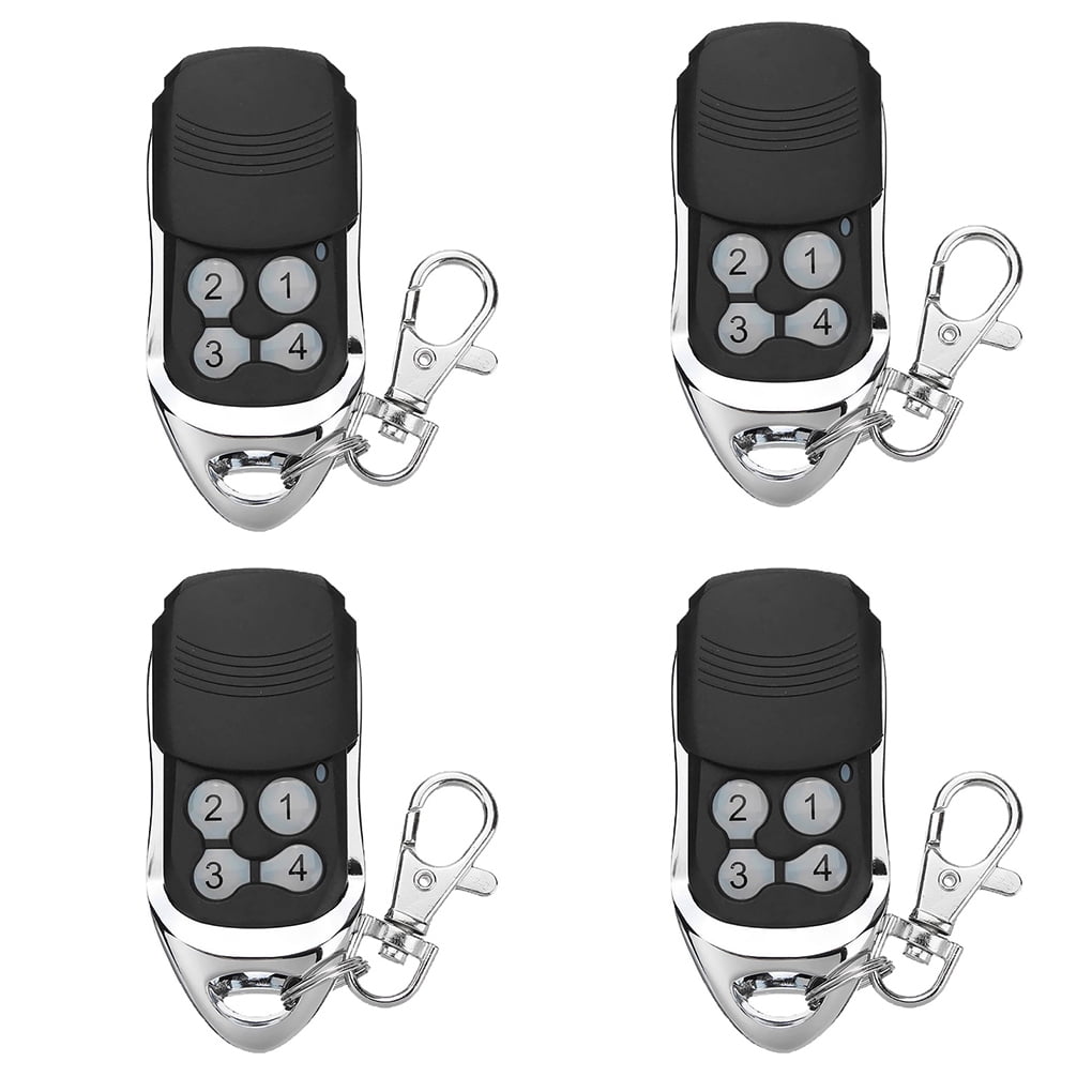 Linyer 4X Metal Car Garage Door Remote Control Wireless 3V 31mA 100m Portable Reusable Battery