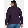 thumbnail image 3 of Terra & Sky Women's Plus Size Funnel Neck Sweater, Midweight, Sizes 0X-5X, 3 of 5