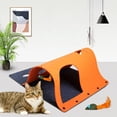 thumbnail image 4 of de Fieltro para de Interior, con Ratón Colgante Casa de Gato Combinación Plegable Mini Tienda de Juguete Interactiva Tubo de para , Naranja Sunnimix Túnel de fieltro para gatos, 4 of 7