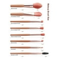 thumbnail image 2 of Juego de brochas de maquillaje para base, rubor, sombra de ojos, pestañas, labios y cejas, mini juego de brochas de maquillaje portátil, 8 piezas, 2 of 6