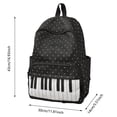 thumbnail image 3 of 2PC Piano Backpack Whimsical Twee Backpack with Polka Dot Pattern Cute Bookbag Medium Daypack Cutecore Supplies for Campus Daily Commute Work Travel, 3 of 6
