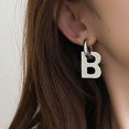 thumbnail image 4 of SmartBy 1 Pair Dangle Earrings Metal B Letter Decoration Jewelry Exaggerated All Match Pendant Earrings for Dating, 4 of 7