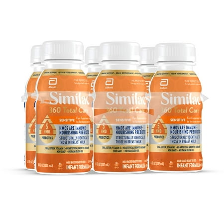 UPC: 0070074681597 | Similac 360 Total Care Sensitive Ready-to-Feed Infant Formula 8-fl-oz Bottle Pack of 6