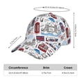 thumbnail image 2 of Fotbe London Landmark2 Gorro Clásico de Béisbol, Gorra Ajustable con Broche Snapback, Gorro de Exterior de Algodón Suave, 2 of 6