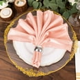 Efavormart 5 Pack Dusty Rose Striped Satin Cloth Napkins, Wrinkle-Free Reusable Dinner Napkins ...