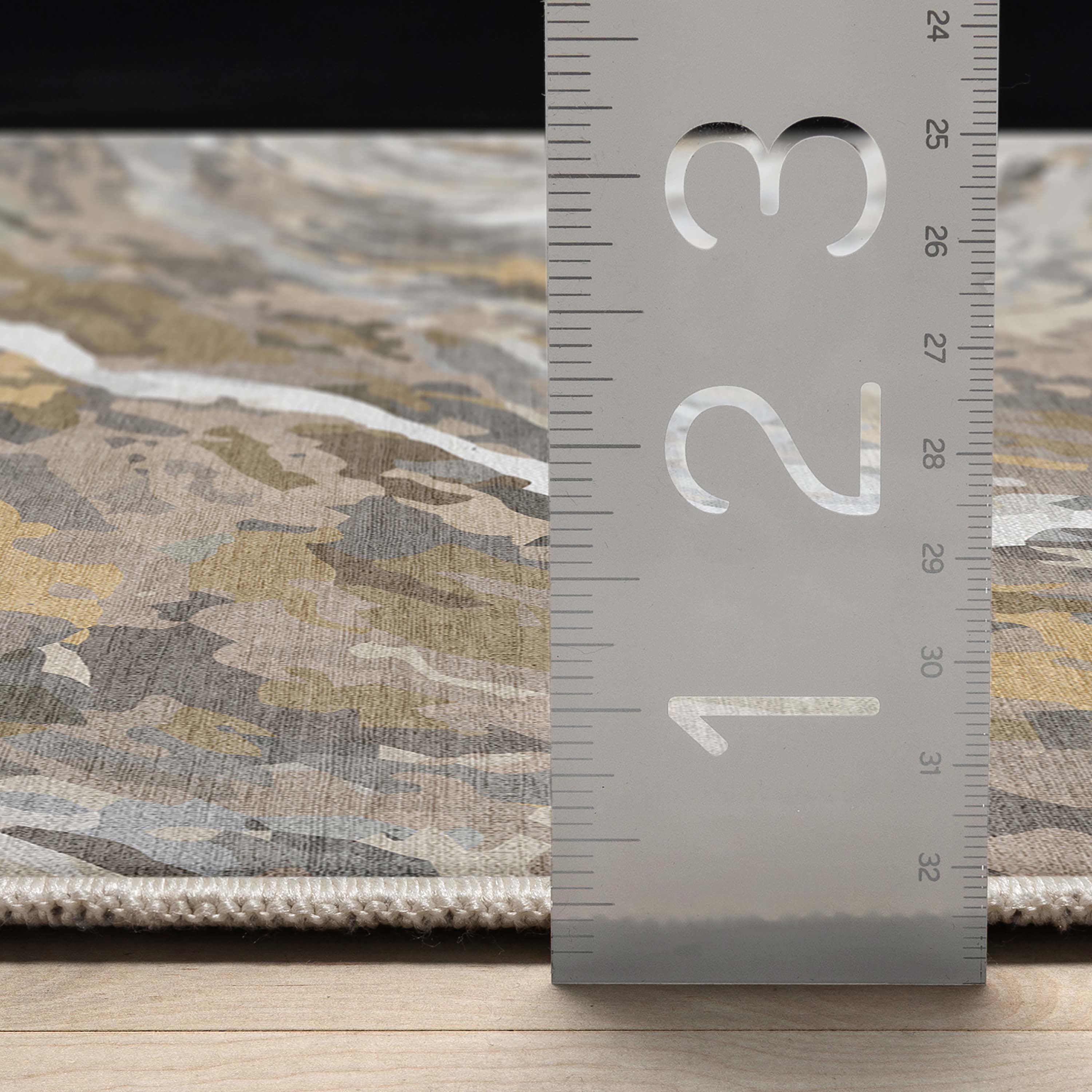 Well Woven Abstract Dunes Modern Retro Marble Flat-Weave Beige Gold 7'7" x 9'10" Area Rug