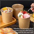 thumbnail image 2 of 50Pcs empacaron envases de sopa de papel de 16 OZ con tapas de tazas de sopa de papel Kraft para postres de helado de yogur, 2 of 9