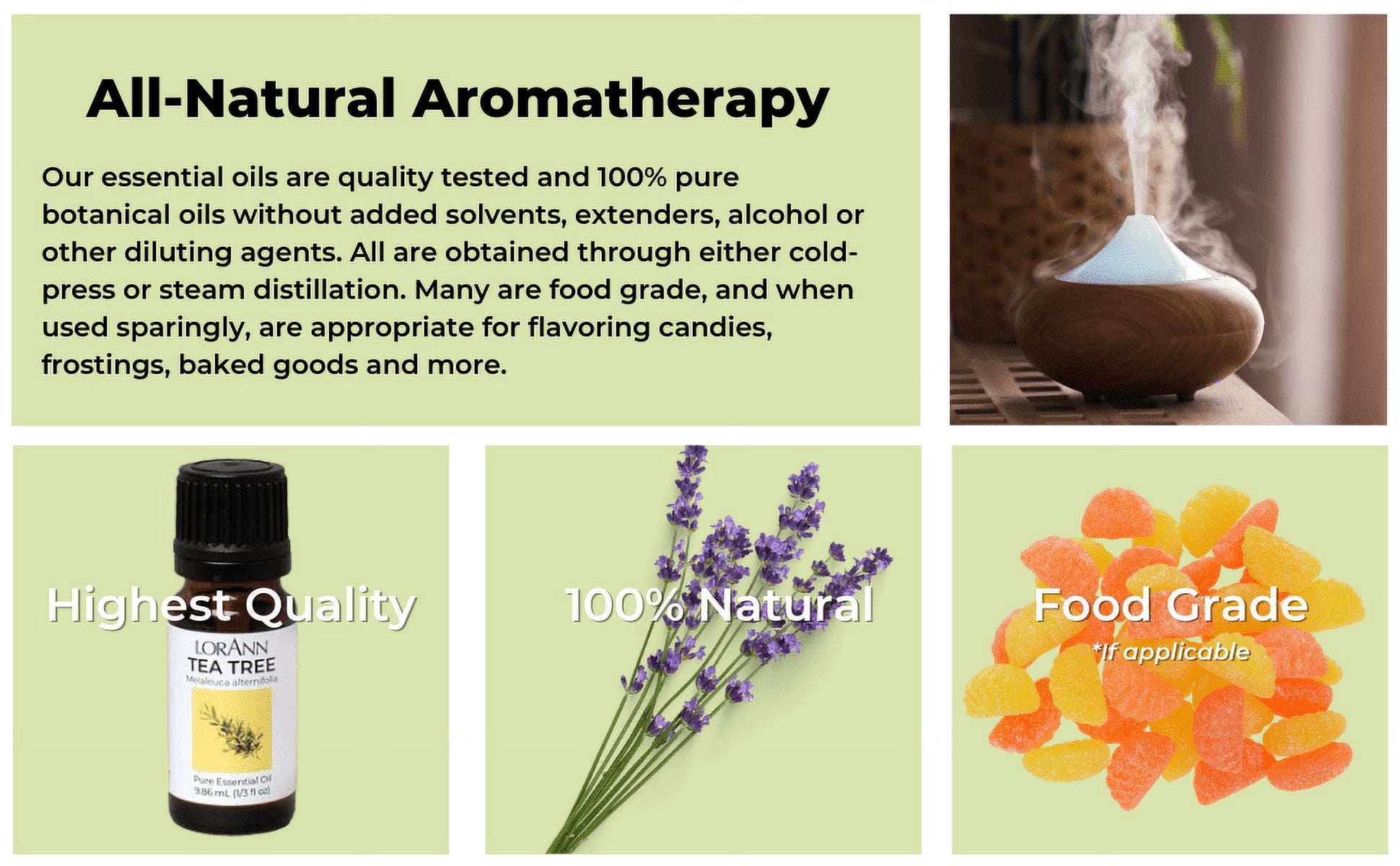 LorAnn Oils Eucalyptus Natural Food Grade Essential Oil 4 oz. Bottle, Baking and Flavoring - Kosher