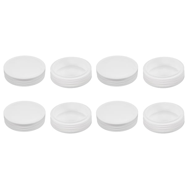 Uxcell 8 Pack Tapón de Agujero de Plástico, 3 9/16" (90mm) OD PE Tapa de Tubo Redondo se Ajusta a Agujeros de 84-89mm para Patas de Muebles de Metal, Sillas, Mesas, Blanco