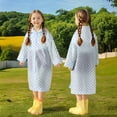 thumbnail image 2 of OGLCCG Rain Ponchos for Kids Reusable Boys Girls Rain Jackets Emergency with Hood Waterproof Outdoor Rain Gear for Outdoor Hiking Traveling 3-14 Years, 2 of 3