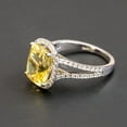 thumbnail image 2 of 6.50 carat Lab yellow sapphire engagement ring, large gemstone engagement ring,, 2 of 5