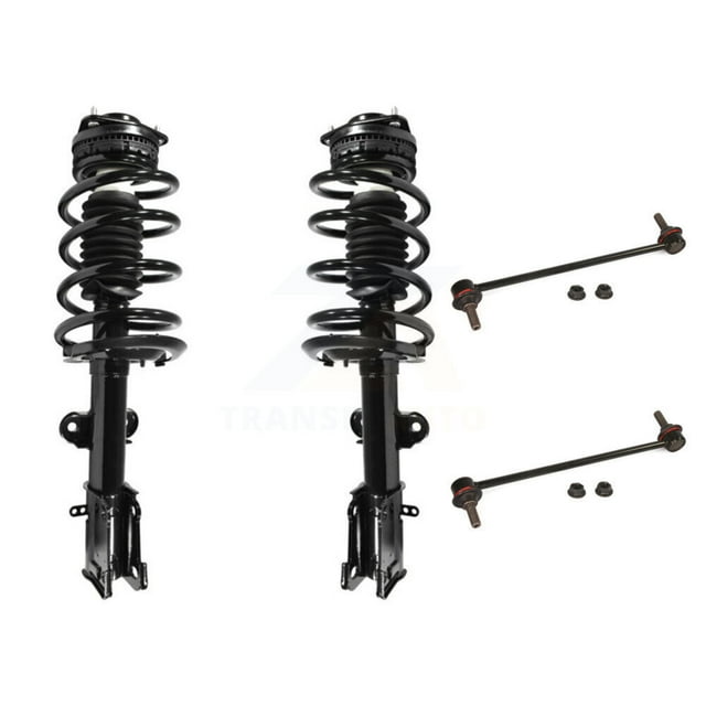 Transit Auto Front Complete Shock Assembly and TOR Link Kit for Car Dodge Grand Caravan Chrysler Town & Country Volkswagen Routan - Left Right Side (Driver Passenger) KSS-100536