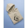 thumbnail image 3 of Outline Zodiac Sign Capricorn Hoodie Women -Image by Shutterstock, Female x-Large, 3 of 4
