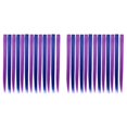 thumbnail image 1 of 26 Piezas de Colores para Fiestas Destacados Clip de Colores en Extensiones de Cabello 55cm Postizos Sintéticos Rectos, Púrpura + Azul, 1 of 2