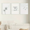 thumbnail image 3 of 3pcs Elegant Dandelion Canvas Wall Art for Living Room Decor - Modern and Simple Design, 3 of 4