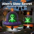 thumbnail image 2 of GARIG Inflable Ovni Extraterrestre de 1.5 m para Decoración de Jardín de Halloween con Luces LED, 2 of 8