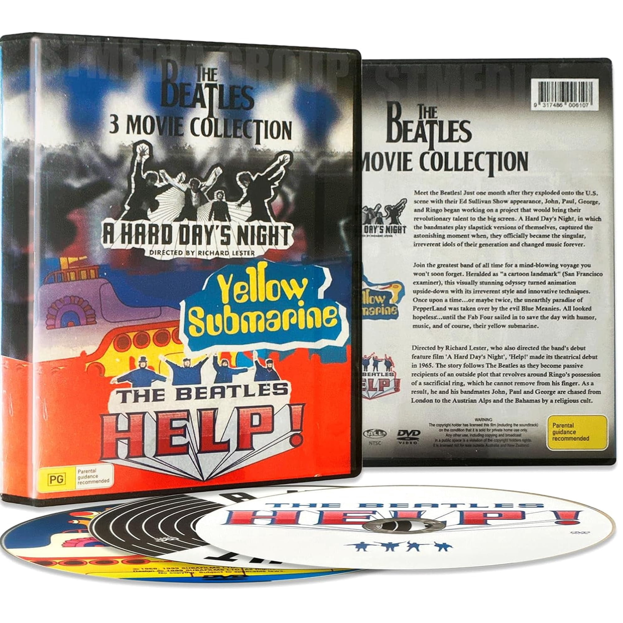 The Beatles - 3 Movie Collection - Yellow Submarine / HELP! / A Hard Day's Night - DVD Set [dvd]