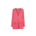 thumbnail image 1 of Qarigey Abrigo de moda chal de punto chaqueta de verano exquisito regalo dulce lavable ropa de mujer mano de obra fina cárdigan suelto Abrigos y chamarras Melon rojo Qarigey AP013515-04, 1 of 6