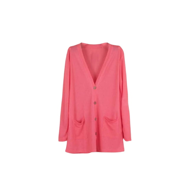 Qarigey Abrigo de moda chal de punto chaqueta de verano exquisito regalo dulce lavable ropa de mujer mano de obra fina cárdigan suelto Abrigos y chamarras Melon rojo Qarigey AP013515-04