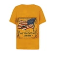 thumbnail image 5 of Mifsaly Independence Day Tops for Women 4Th Of July Cotton T-Shirt Henley V Neck Button Closure Short Sleeve Shirt Patriotic Stars and Stripes Print Loose Fit Flowy Top M, 5 of 7