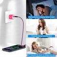thumbnail image 2 of 2-Pack Type C Charger Block with 6FT Braided USB C Cable, Compact Wall Charger Phone Charger Station Compatible with iPhone 17/16/15 Pro Max iPad Pro Galaxy S26 Android, Pink, 2 of 7