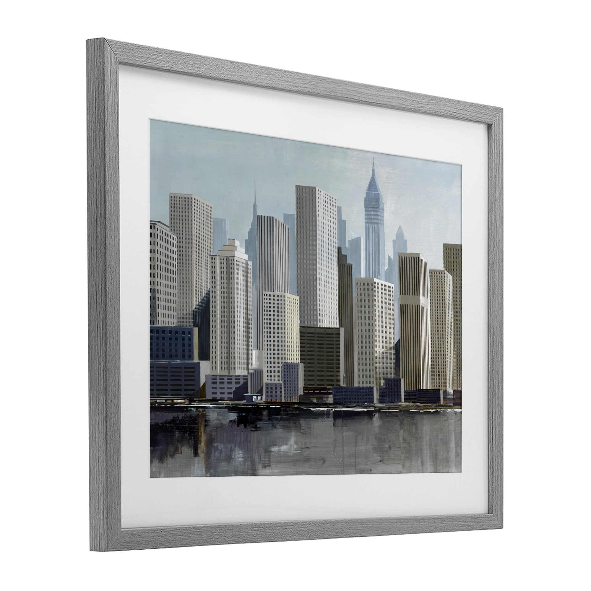 Stupell Industries New York City Sans Bridge Gray Framed Print Under Glass, design by Lorenzo Collective