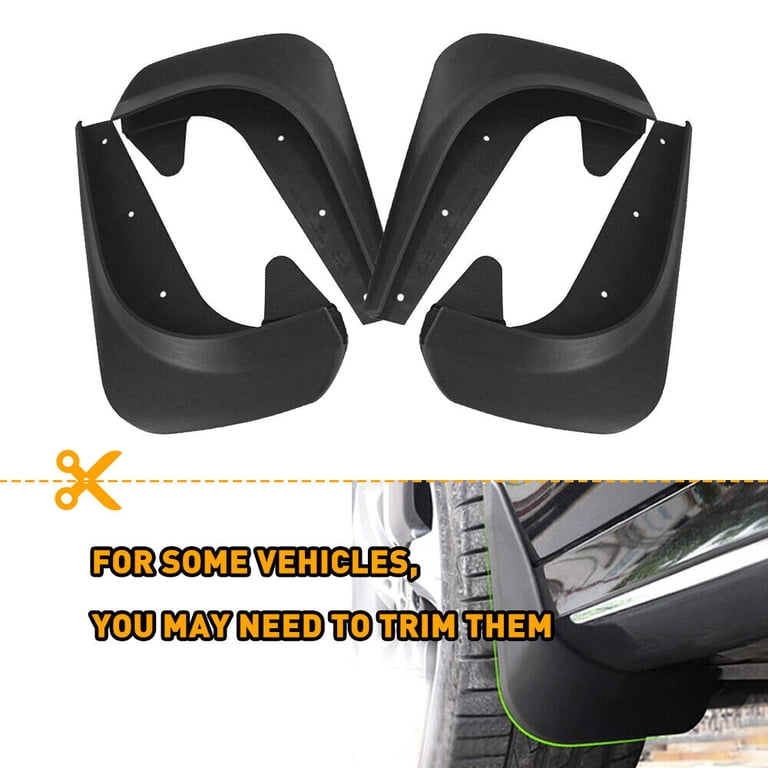 4 Universal Splash Guards For Car Pickup SUV Mudflaps Mud Flaps Mudguard Auto eB