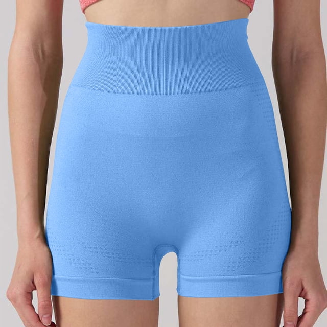 TaTaai Women's High Waist Workout Shorts Tummy Control Breathable Yoga Gym Compression Running Non See Through Athletic Fitness Tight Training Soft Gift