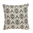 thumbnail image 2 of Nassau Collection Geometric Diamond Antique Square Throw Pillow - 16" - Beige and Brown, 2 of 6
