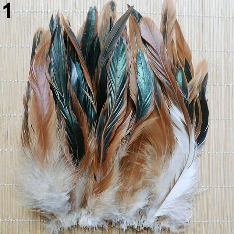 Welling 50Pcs 13-20cm Natural Beautiful Cock Rooster Tail Feathers